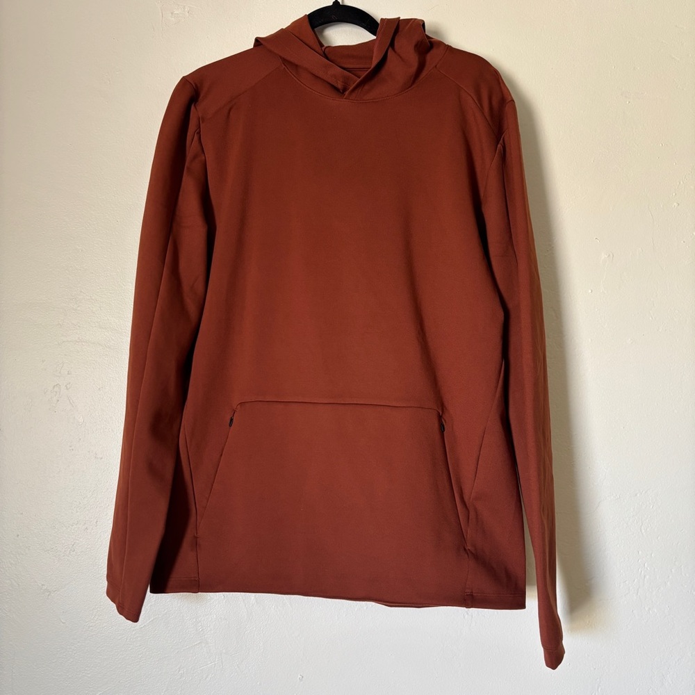 NWOT MPG Men’s Rust Red Hoodie Zipped Pocket Sweater, Size M